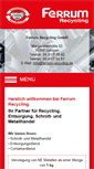 Mobile Screenshot of ferrum-recycling.de