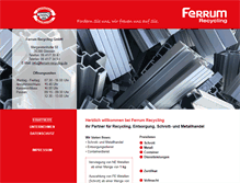 Tablet Screenshot of ferrum-recycling.de